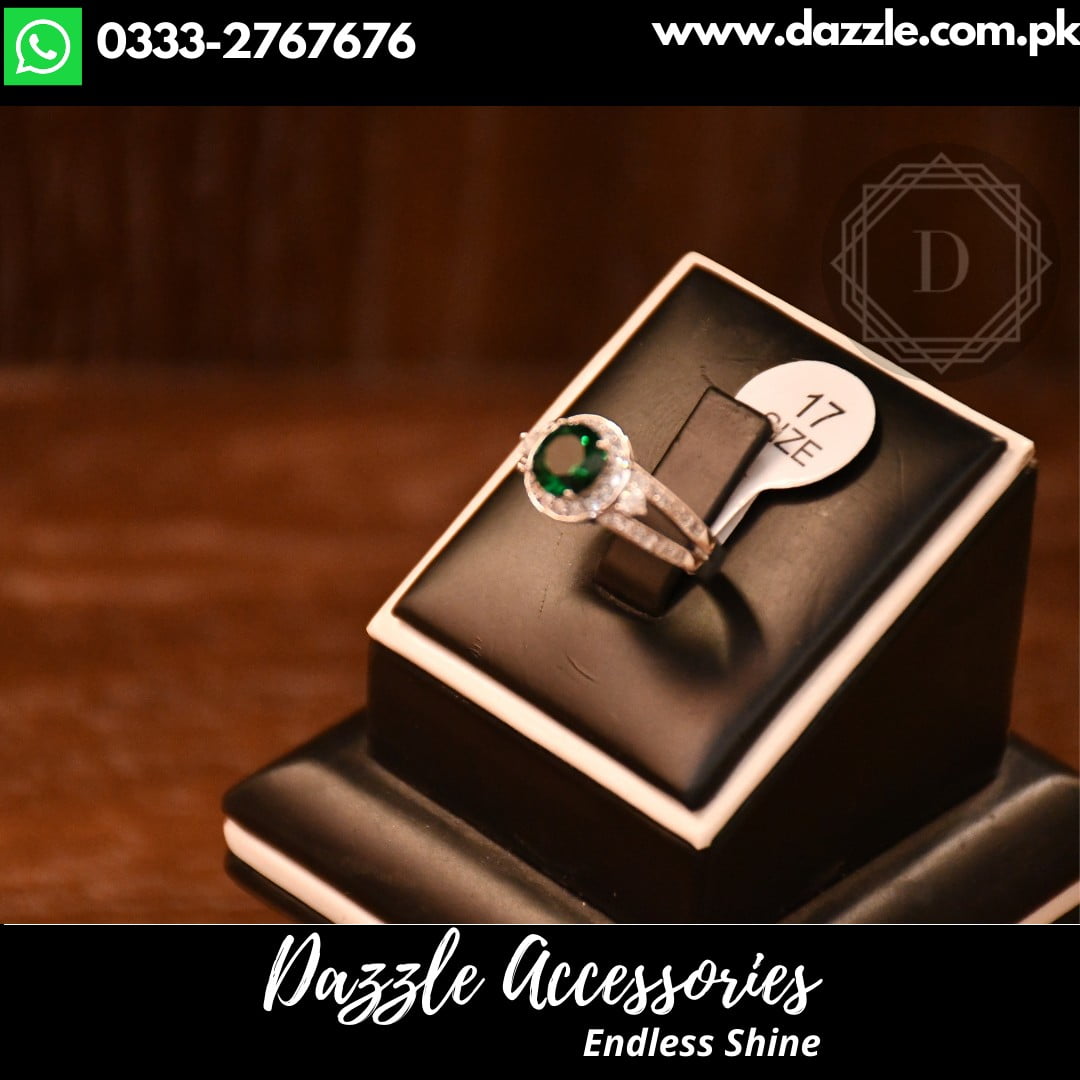 New Green Stone Ring Dazzle Accessories