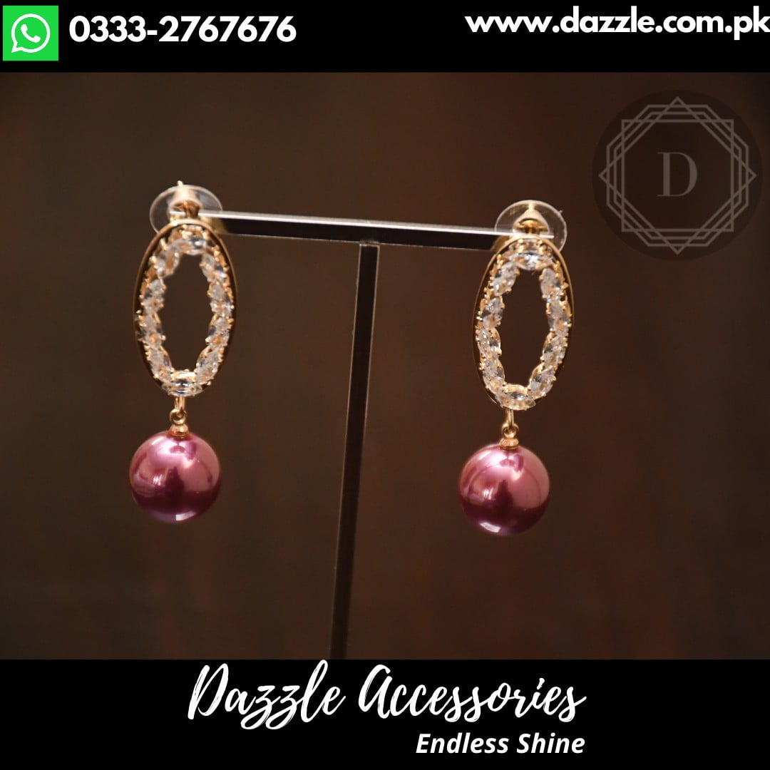 ZEVAR I Indian Traditional Red Pearl Earring – Zevar