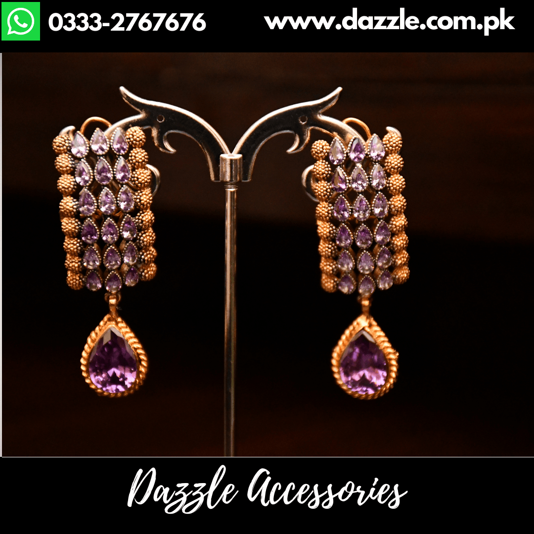 Details 234+ purple colour earrings latest