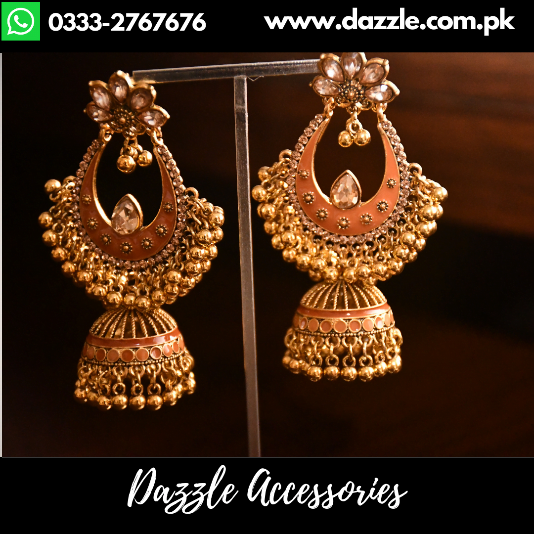 Golden Brown Afghani Earrings - Dazzle Accessories