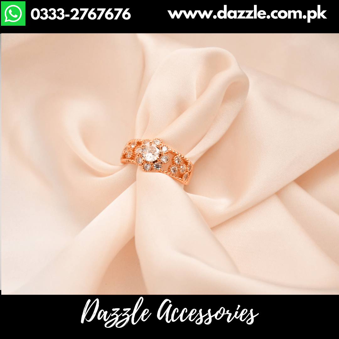 Cheap PATAYA Simple One White Round Beautiful Flower Embryo Women Rings  Rose Gold Color Is Engaged To Get Married Wedding Ring | Joom