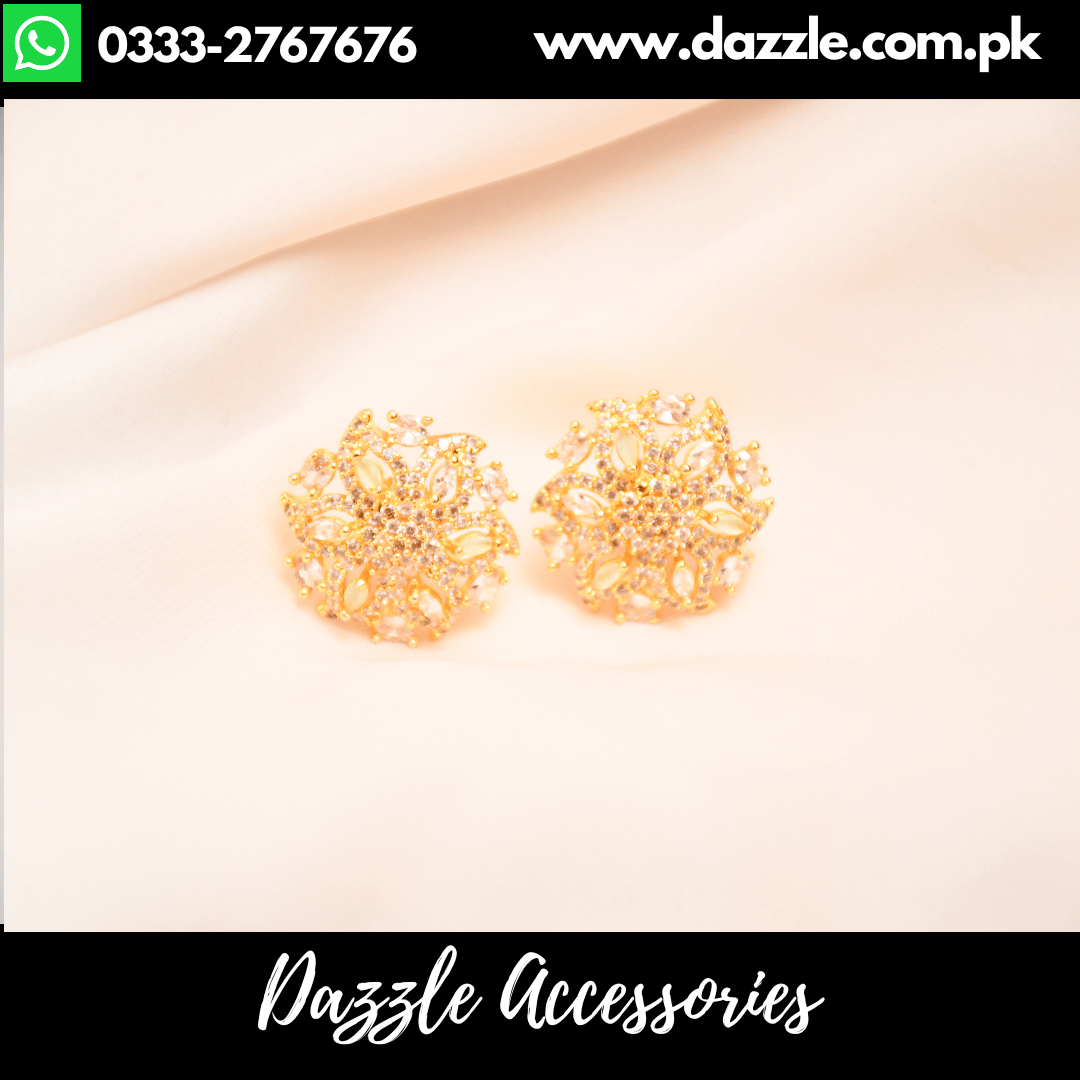 Golden Beautiful Earrings for Girls - Dazzle Accessories