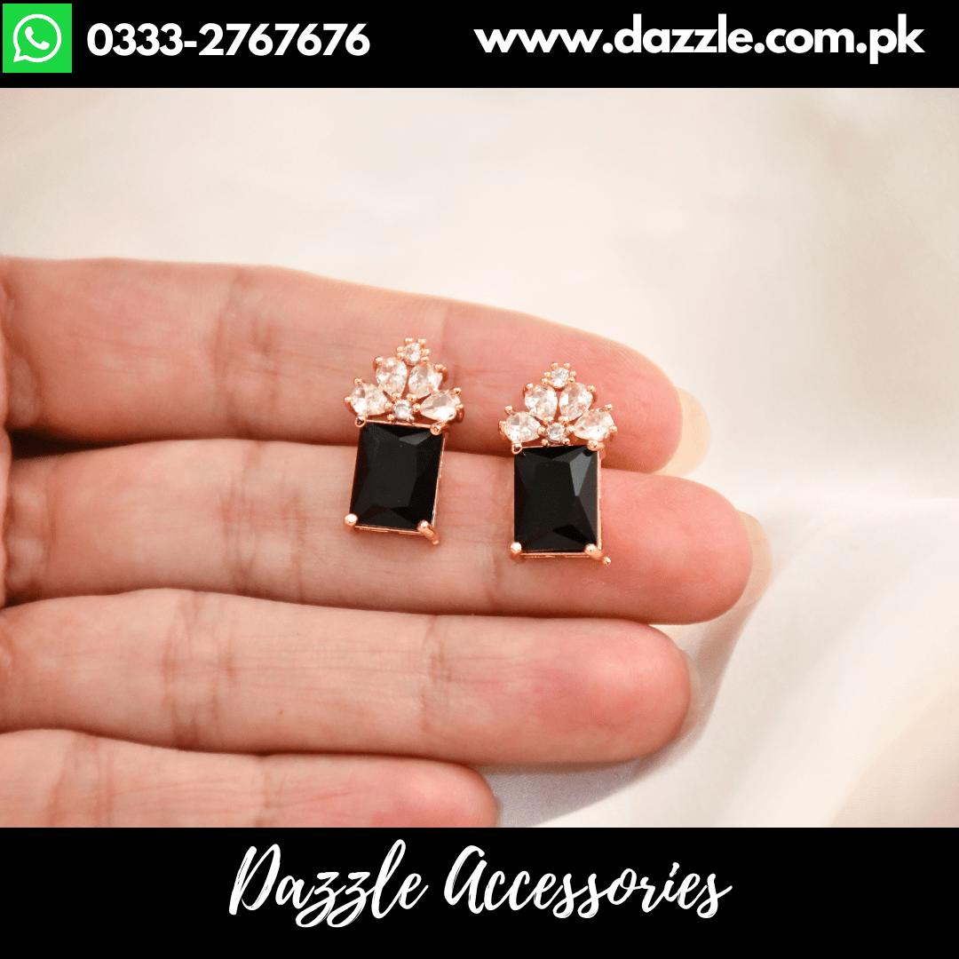 Panda Earrings With Black Swarovski Crystals - Etsy