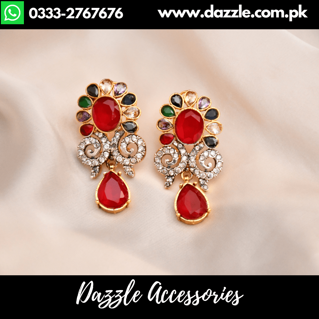 Ruby Multi Drop Earrings - Dazzle Accessories