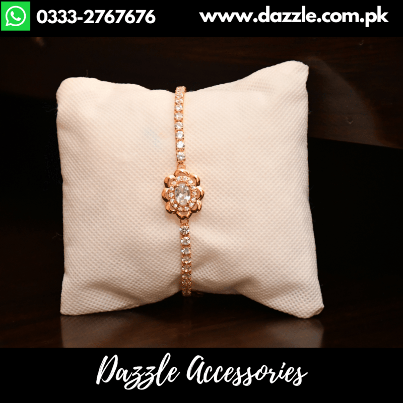 Golden Floral Bracelet for her Dazzle Accessories