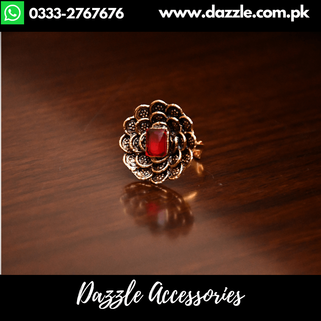 Ruby Antique Ring for Girls - Dazzle Accessories