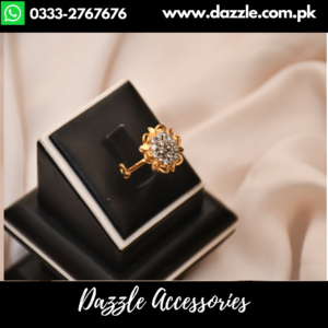 Ganga Jamni Gold Plated Ladies Ring Adjustable Size