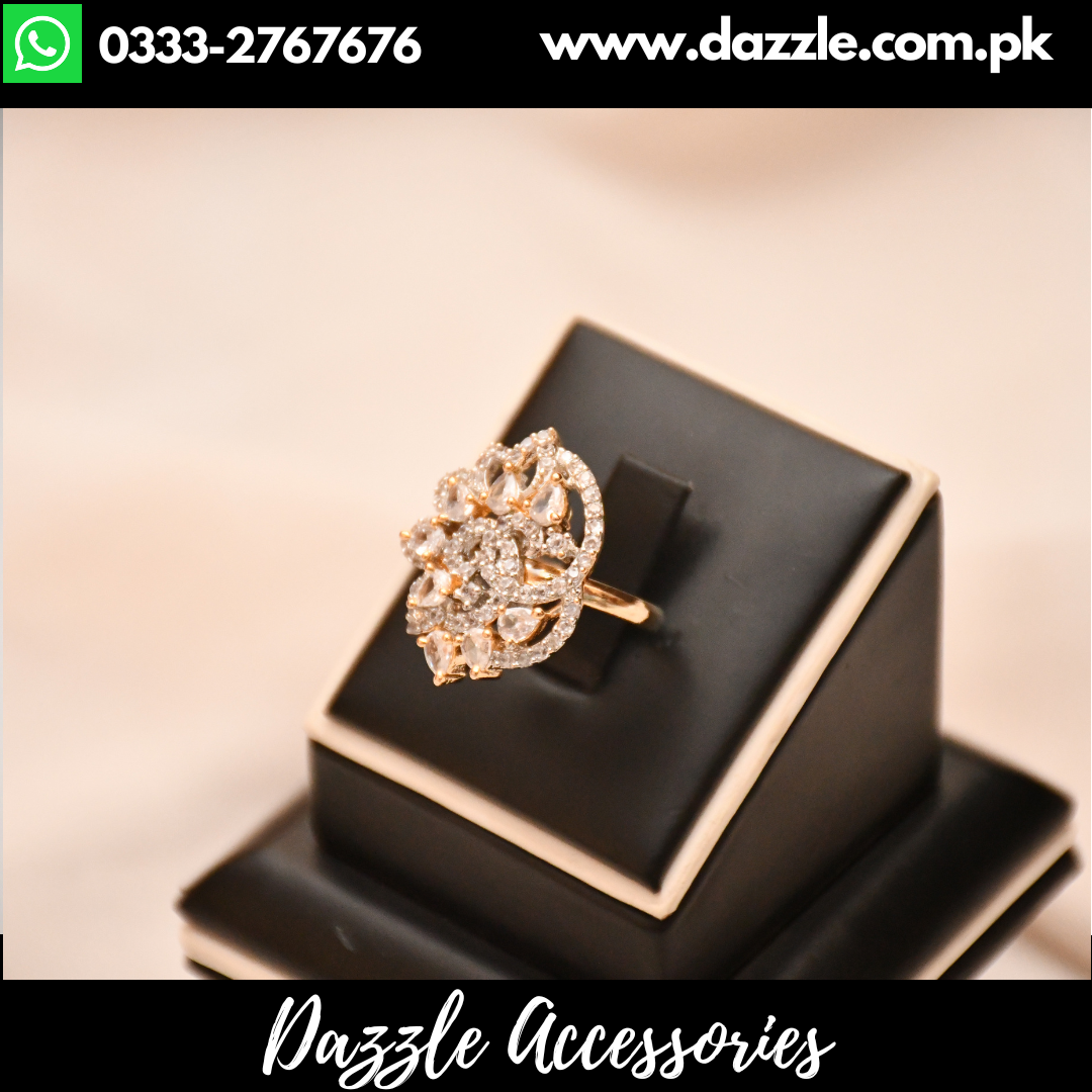 Fake American Diamond Cz Stone Ring For Women - Rhodium Platingindian  Pakistani Wedding Jewelry Classic Ring | Michaels
