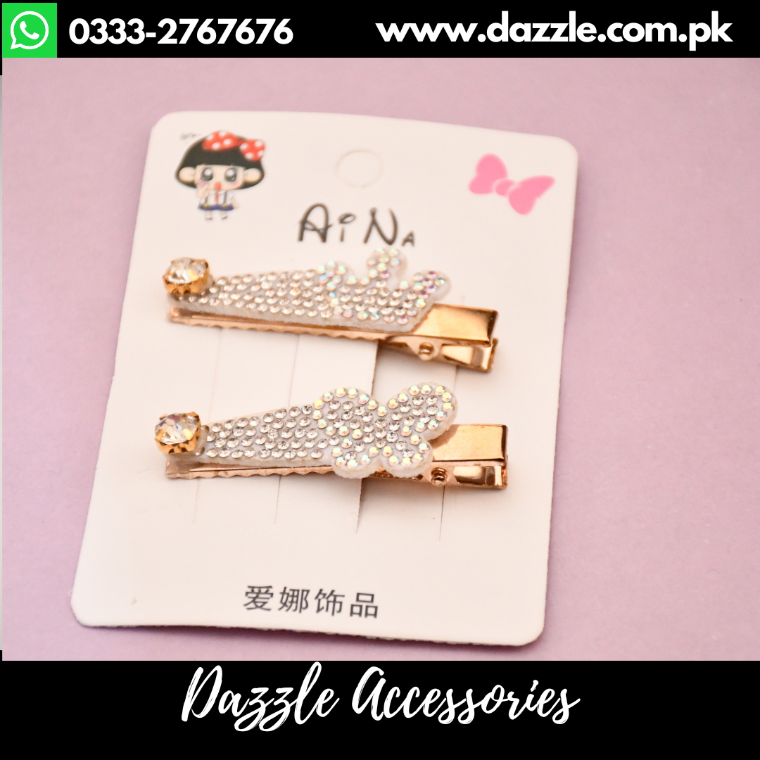 White Hair Pins for Girls - Dazzle Accessories