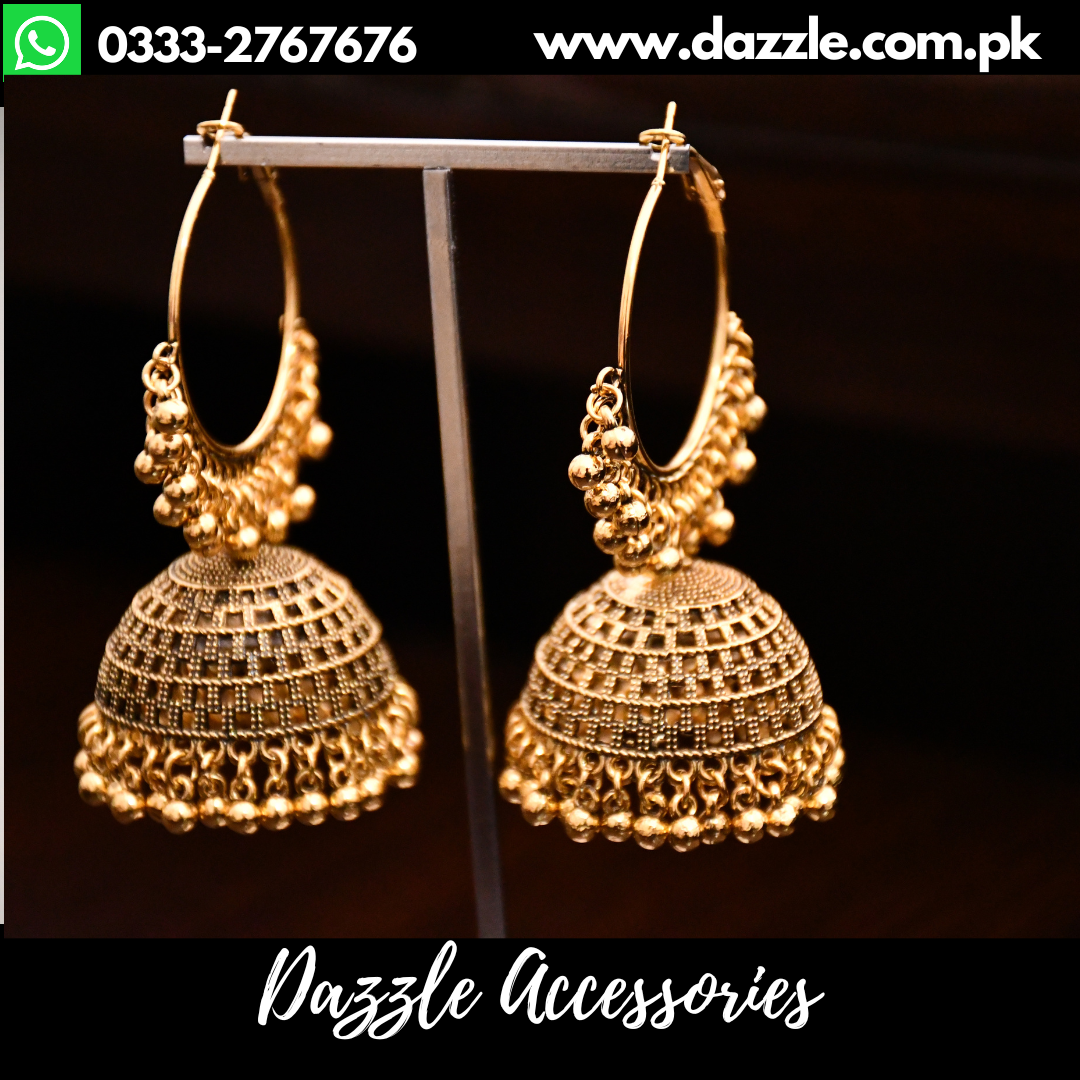 Big Baali Afghani Jhumka Earrings - Dazzle Accessories