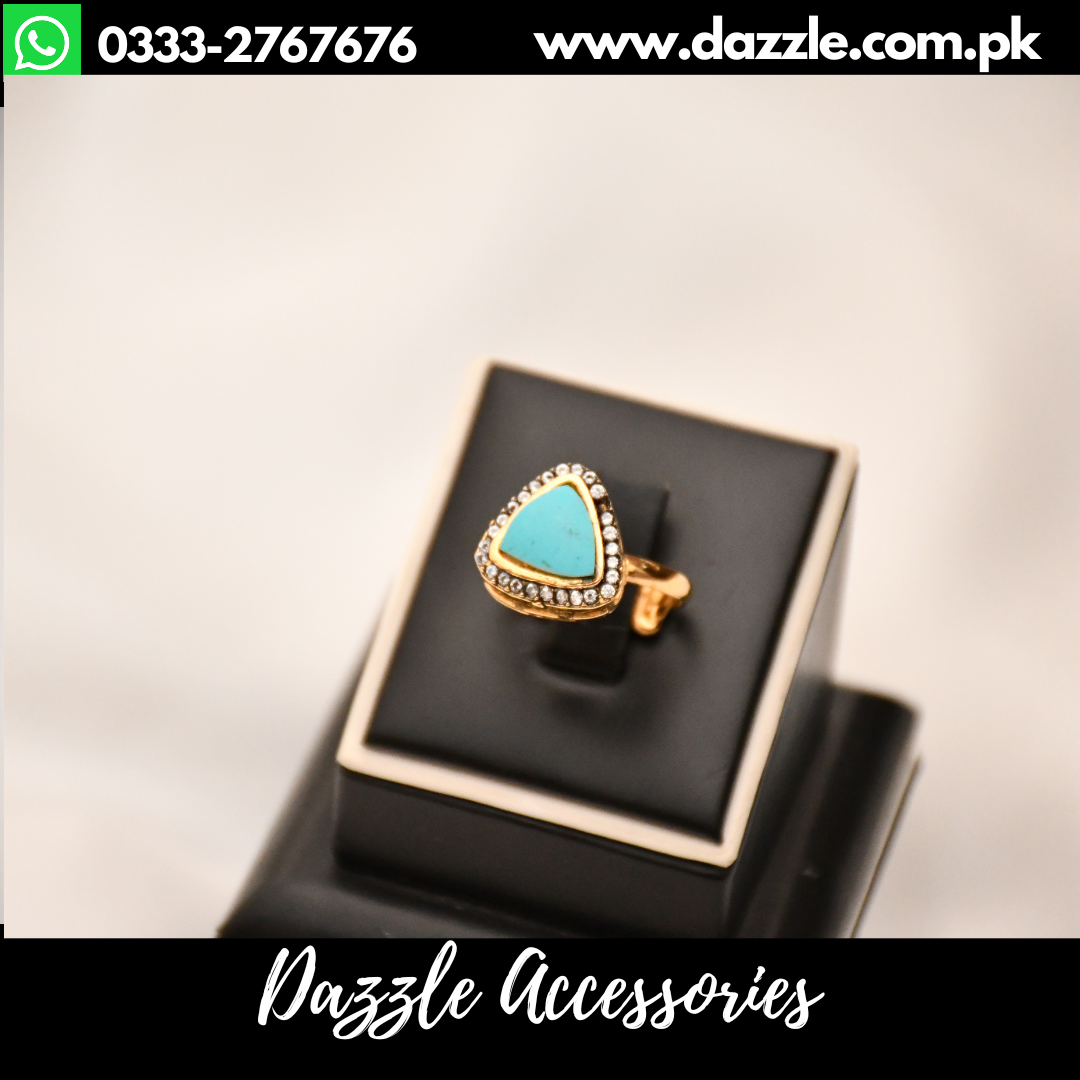 Daily Wear Turquoise Stone Ring Designs For Women | Feroza Stone Rings |  Sabs little world - YouTube