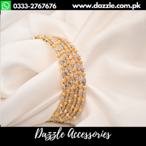 Gold plated two tone bangles