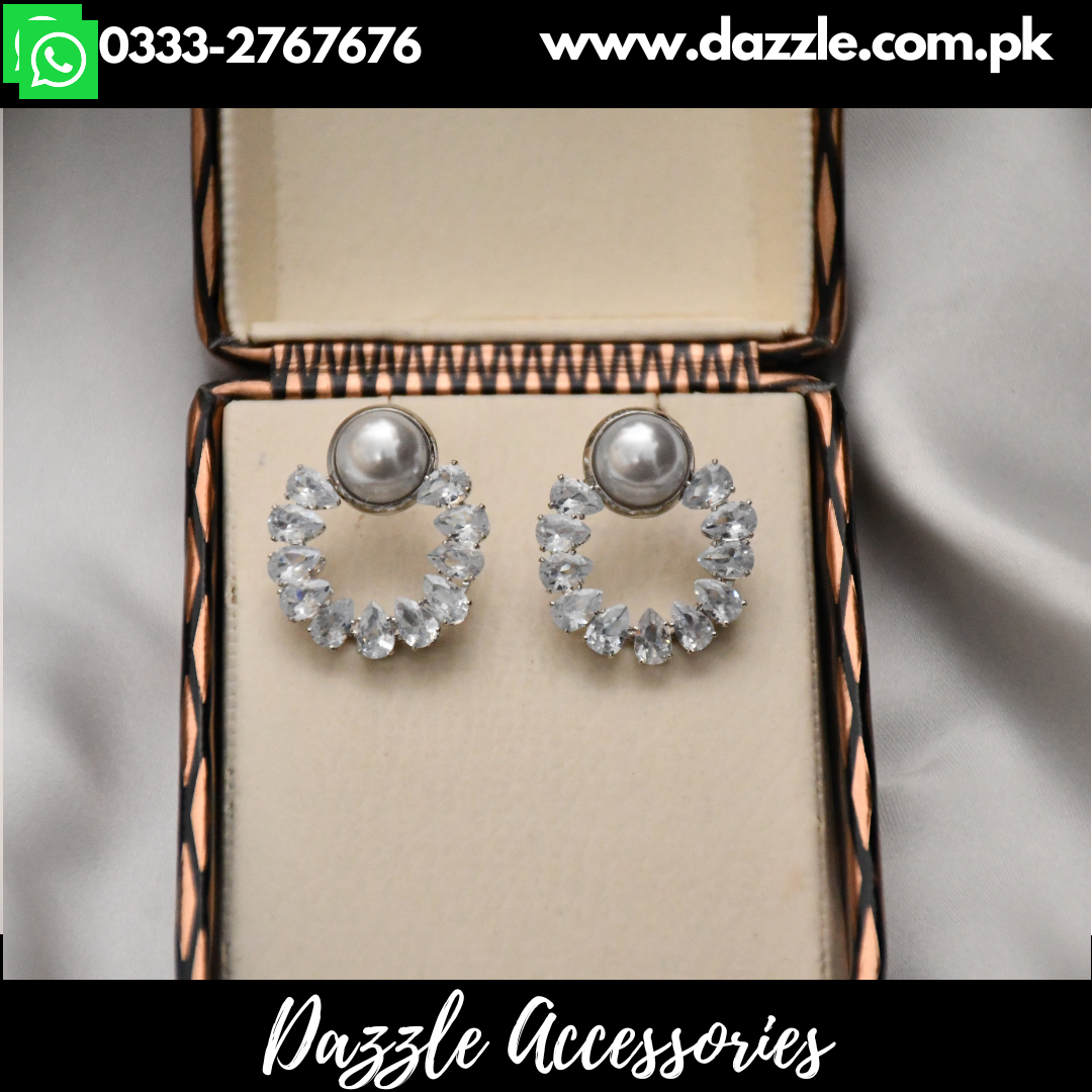 Arzonai Pearl love bear earrings female ins sweet and cute style simple  fashion earrings net celebrity