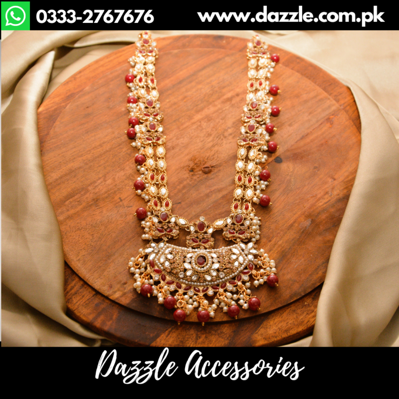 Umrao jaan antique maroon maala - Dazzle Accessories