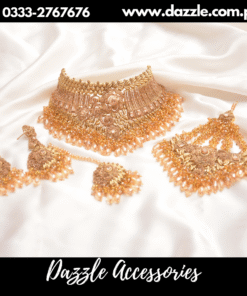 Antique Gold Polish champagne bridal set