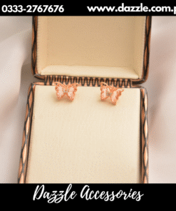 Butterfly crystal stone studs
