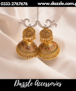 Classic dull Gold jhumkas