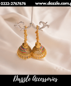 Classic dull Gold multi jhumkas