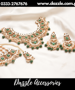 Emerald green bridal set