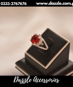 Goegeous l 21 carat red silver ring
