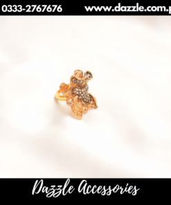 Gold Look Statement Ladies Ring Adjustable Size