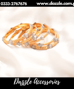 Gold Plated Bangles (Pack of 6)