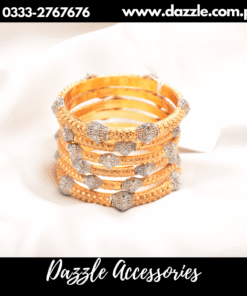 Gold Plated Bangles Set of 6 Bangles (Size 2.6-2.8)