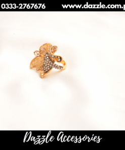 Gold Plated Real Gold Look Ring Adjustable Size