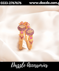 Gold Plated Ruby Bangles Openable