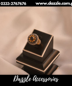 Gold plated floral band ring