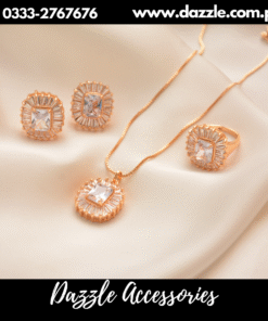 Gold plated trendy necklace set