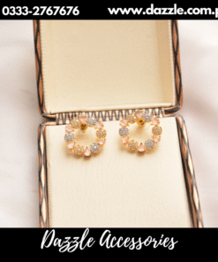 Golden Circle Girls Circle Stud Earrings