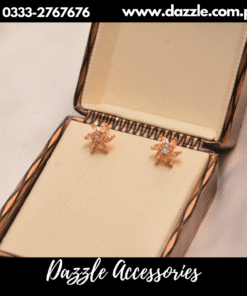 Golden Floral Small Stud Earrings