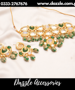 Green Double Choker with Earrings