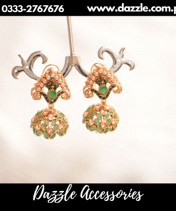 Green Jhumka Earrings for her