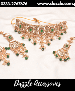 Green Kashi design bridal set