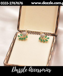 Green Peacock Small Stud Earrings
