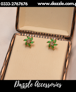 Green Small Ear studs