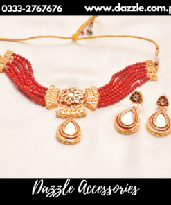 Indian farshi kundan red choker set