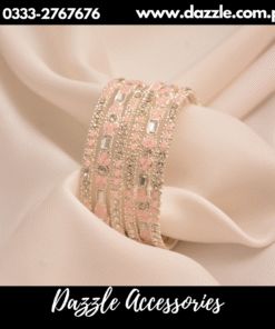 Inspiring silver pink karra pair