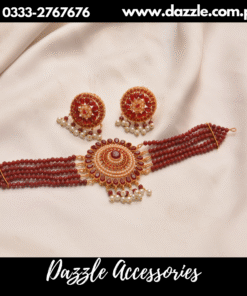 Maroon Choker with Earrings