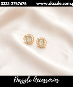 Mint Golden Stylish Stud Earrings