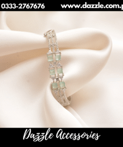 Mint Silver Delicate Girls Bracelet Adjustable Size