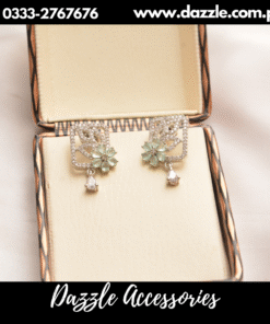 Mint Silver Drop Earrings for girls