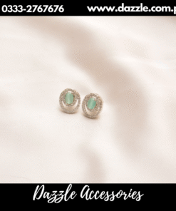 Mint Silver Small Stud Earrings