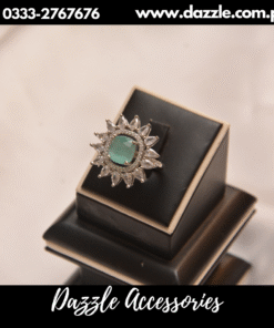 Mint Silver Trendy Ladies Ring Adjustable Size