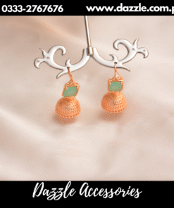 Mint gold plated jhumkas