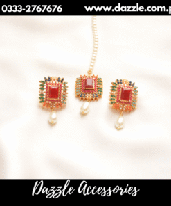 Multi Color Bindiya with Earrings Set