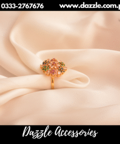 Multi-Color Floral Ladies Ring Adjustable Size