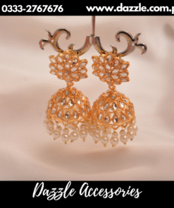 Outstanding Pearl drop jhumka earrings